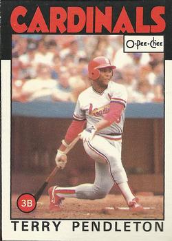 1986 O-Pee-Chee Baseball Cards 321     Terry Pendleton
